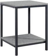 🪑 sauder north avenue side table | dimensions: 15.51" x 15.51" x 20.0" | faux concrete finish logo