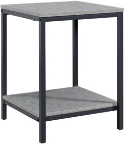 img 4 attached to 🪑 Sauder North Avenue Side Table | Dimensions: 15.51" x 15.51" x 20.0" | Faux Concrete Finish