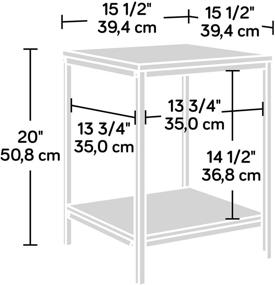 img 1 attached to 🪑 Sauder North Avenue Side Table | Dimensions: 15.51" x 15.51" x 20.0" | Faux Concrete Finish