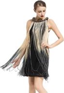 vintage swing long tassel fringe ballroom dance cocktail dress for women - kayamiya 1920s gatsby flapper dresses logo