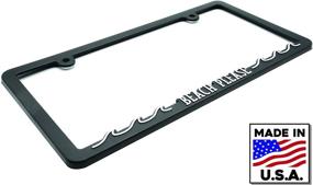 img 3 attached to 🏖️ Spiffy Beach Please License Plate Frame: Vibrant Raised Lettering, Heavy Duty Polyurethane, Made in The USA, Fits USA/CAN Vehicles!