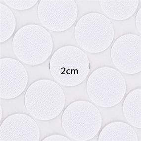 img 3 attached to 🔘 SUBANG 1500 Pieces: Self Adhesive Dots 0.79 inch Sticky Back Coins Hook & Loop - White, Premium Quality