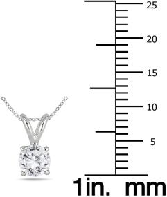 img 1 attached to AGS Certified 1 Carat TW Diamond Pendant and Earring Matching Set in 14K White Gold