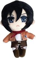 🧸 qaheart attack on titan mikasa plush toy doll - soft stuffed anime cartoon pillow toy - perfect attack on titan plushies figure for sofa chair decor - creative toy gift logo