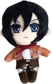 img 1 attached to 🧸 QAHEART Attack on Titan Mikasa Plush Toy Doll - Soft Stuffed Anime Cartoon Pillow Toy - Perfect Attack on Titan Plushies Figure for Sofa Chair Decor - Creative Toy Gift