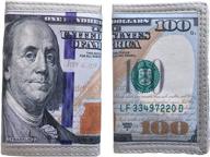 💵 100 dollar bill trifold wallet: unique souvenir item with card slot and id window - perfect gift for teen girls, boys, friends logo