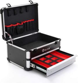 img 4 attached to 🧰 ELIAUK Aluminum Tool Box with Drawer Storage - Portable Carrying Toolbox