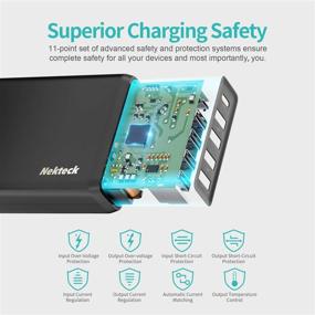 img 3 attached to Nekteck 111W Зарядное устройство для USB C станции с портом доставки питания Type C 87W и портом USB-A - совместимо с MacBook Pro 2018, Surface Book, Dell XPS, ThinkPad, iPhone 11 Pro Max, Pixel XL - идеально подходит для дома, офиса и путешествий.