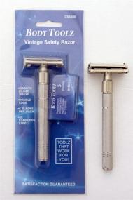 img 1 attached to Vintage Safety Shaving Stainless Steel Razor by Body Toolz - Ultimate Precision and Retro Style