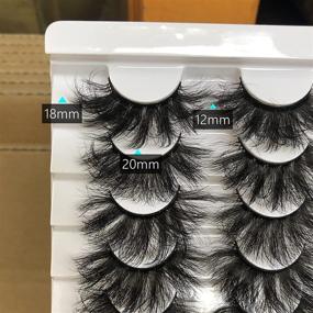 img 2 attached to 💫 Gmagictobo 20MM Fluffy False Eyelashes - Dramatic 3D Faux Mink Wispy Lashes with Long Thick Volume - Pack of 8 Pairs Soft Handmade Strip Eye Lashes