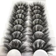 💫 gmagictobo 20mm fluffy false eyelashes - dramatic 3d faux mink wispy lashes with long thick volume - pack of 8 pairs soft handmade strip eye lashes logo