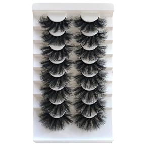 img 3 attached to 💫 Gmagictobo 20MM Fluffy False Eyelashes - Dramatic 3D Faux Mink Wispy Lashes with Long Thick Volume - Pack of 8 Pairs Soft Handmade Strip Eye Lashes