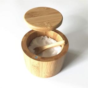 img 3 attached to 🎍 Bamboo Storage Box Set with a Convenient Spoon