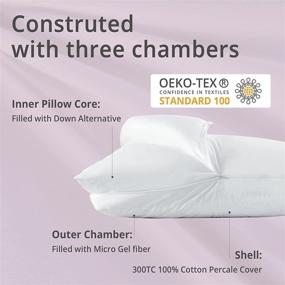 img 3 attached to 🛏️ COZY ONE Premium Adjustable TRI-LOFT Layer Bed Pillow - Made in USA with 100% Cotton Cover, Removable & Washable - Micro Gel Fiber Filling - Standard Size 20x26 Inch - 1 Pack