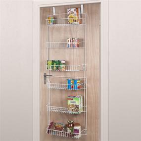 img 1 attached to 🚪 Lavish Home 6-Shelf Over The Door Closet Organizer - White, 60"H x 19"W x 5"D