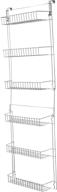 🚪 lavish home 6-shelf over the door closet organizer - white, 60"h x 19"w x 5"d logo