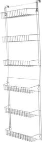 img 2 attached to 🚪 Lavish Home 6-Shelf Over The Door Closet Organizer - White, 60"H x 19"W x 5"D