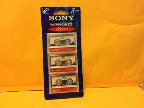 img 2 attached to 🎤 Sony 3MC-60B Microcassette - Convenient 3 Pack for High-quality Recording
