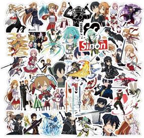 img 2 attached to Sword Art Online SAO Waterproof Laptop Stickers Waterproof Skateboard Snowboard Car Bicycle Luggage Decal 50Pcs Pack (Sword Art Online)