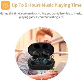 img 1 attached to 🎧 UNIOJO Wireless Earbuds Bluetooth - TWS 3D Stereo Sound, Mini In-Ear Wireless Earphones with Built-in Mic, Waterproof, Touch Control, 3000mAh Charging Case for 110 Hrs Playtime