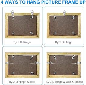 img 1 attached to 🖼️ Wuaeny Premium Picture Hanging Wire Kit - 124PCS: 4 Rolls of 10FT Stainless Steel Picture Hanging Wires (22LB), 40PCS D Ring Picture Hangers with Screws, 40PCS Aluminum Sleeves - Perfect for Hanging Photos