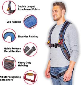 img 2 attached to 🪂 All Weather Sport Kiting Harness for Ground Handling, Kitesurfing, & Paragliding: Ultimate Power & Control with Locking Wing Attachments