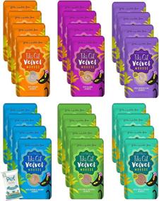 img 1 attached to 🐱 Tiki Cat Velvet Mousse Wet Food: Luxurious Grain-Free Delights for Adult Cats & Kittens - 24 Pouches, 2.8oz Each, Variety Selection