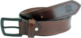 img 1 attached to 👔 Enhance Your Style with our Leather Single Buckle Formal Casual Men's Belts Collection