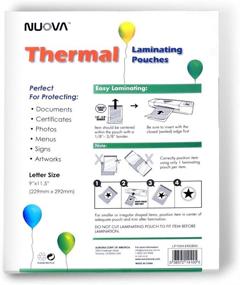 img 1 attached to 🔒 Premium Thermal Laminating Pouches - Nuova, Letter Size, 9"x11.5", 100 Pack, 3 mil (LP100H)