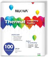 🔒 premium thermal laminating pouches - nuova, letter size, 9"x11.5", 100 pack, 3 mil (lp100h) logo