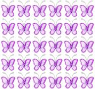 🦋 shimmering beauty: nuolux mesh wire glitter butterfly pack of 50 (purple) logo