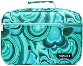 img 3 attached to 🖍️ YOUNGCOL 300 Slots Pencil Case: High Capacity Pen Holder & Colored Pencil Organizer in Green Marble Design