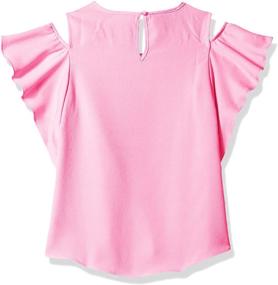 img 1 attached to 👚 Amy Byer Flutter Shoulder Necklace Tops, Tees & Blouses for Girls' Clothing