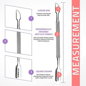 img 3 attached to 💅 Профессиональный нержавеющий стальной толкатель и нож - Премиум инструмент для маникюра и педикюра для ногтей на руках и ногah