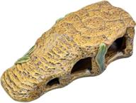creation core large turtle pier reptile basking platform: ceramic hide cave, basking ramp, habitat decor, & water tank filter all-in-one logo