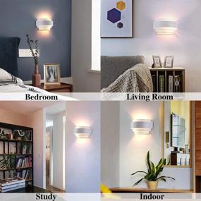 img 3 attached to 💡 LIGHTESS Modern Sconces 7W Up and Down Wall Lights Hardwired LED Wall Lamp for Bedroom Hallway, Non-Dimmable, Warm White, 3000K