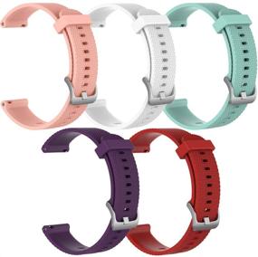 img 3 attached to 📦 QGHXO Silicone Replacement Band for Garmin VivoActive 3, Vivoactive 3 Music, Forerunner 645 Music - No Tracker Included