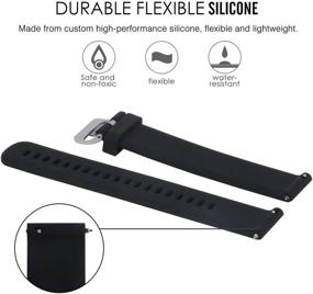 img 1 attached to 📦 QGHXO Silicone Replacement Band for Garmin VivoActive 3, Vivoactive 3 Music, Forerunner 645 Music - No Tracker Included