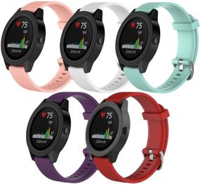 img 4 attached to 📦 QGHXO Silicone Replacement Band for Garmin VivoActive 3, Vivoactive 3 Music, Forerunner 645 Music - No Tracker Included