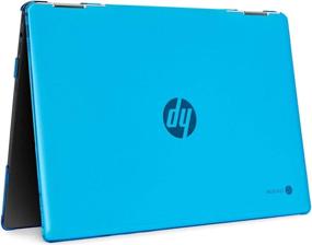 img 4 attached to 💦 2020 14" HP Chromebook X360 14b-CAxxxx Series Laptops Aqua Hard Shell Case by mCover