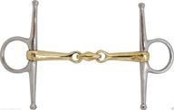 🐴 premium professional equine horse full cheek snaffle 4-1/2" brass mouth horse bit - excellent performance and durability logo