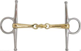 img 1 attached to 🐴 Premium Professional Equine Horse Full Cheek Snaffle 4-1/2" Brass Mouth Horse Bit - Excellent Performance and Durability