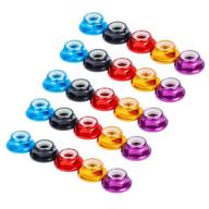 iflight 25pcs m5 lock nuts with flanged nylon insert | aluminum alloy self-locking nuts for rc drone quadcopter motor prop adapter fpv parts (mixed colors) logo