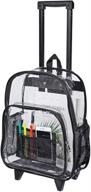 ❄️ transparent cold resistant rolling backpack: a stylish solution for all weather travel logo