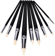 🎨 videopup 9pcs black rod rubber silicone pen soft clay color shaper sculpting painting tools wood shank pottery painting tools soft clay ceramic modified soft head pen: enhance your creative craftsmanship with high-quality sculpting and painting tools logo