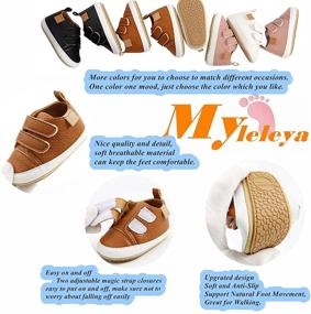 img 2 attached to 👶 Mary Jane Flats Infant Baby Girl Shoes - Soft Sole Anti-Slip Dress Shoes for Walking, Toddler Crib First Walker Shoes