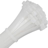 cable zip ties 4 inch, 1000pcs industrial nylon zip ties, durable self-locking wire tie wraps - 🔒 20lbs tensile strength, uv & heat resistant - ideal for home, office, garage & multiple uses - white logo