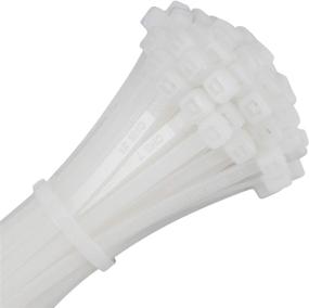 img 4 attached to Cable Zip Ties 4 Inch, 1000Pcs Industrial Nylon Zip Ties, Durable Self-Locking Wire Tie Wraps - 🔒 20lbs Tensile Strength, UV & Heat Resistant - Ideal for Home, Office, Garage & Multiple Uses - White