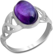 💍 ian and valeri co. amethyst celtic oval ring in sterling silver logo
