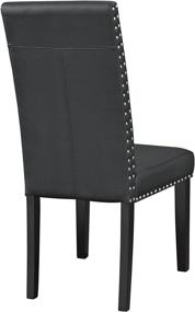 img 1 attached to 🪑 Stylish and Comfortable Modway Parcel Faux Leather Upholstered Parsons Dining Side Chair in Elegant Black